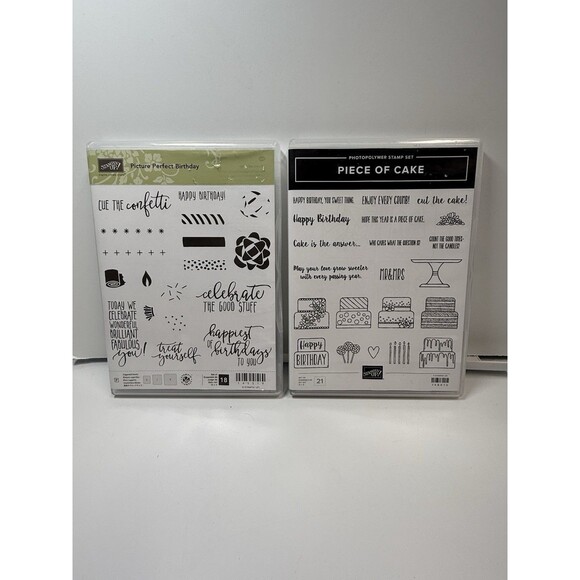 Stampin Up 2 Piece Bundle Birthday Theme Photopolymer Stamp Set New - Picture 1 of 9